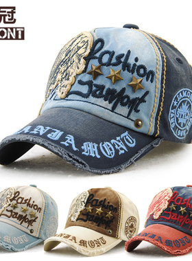 纯棉牛仔休闲棒球帽透气潮流时尚春秋遮阳帽男女士夏季帽子鸭舌帽
