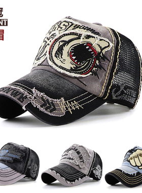 2023新款帽子男夏天棒球帽网眼鸭舌帽韩版网帽户外防晒遮阳帽潮帽