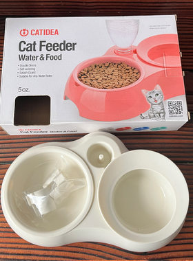 猫乐适猫食盆树脂不锈钢猫狗水盆定向饮水盆宠物碗喝水碗