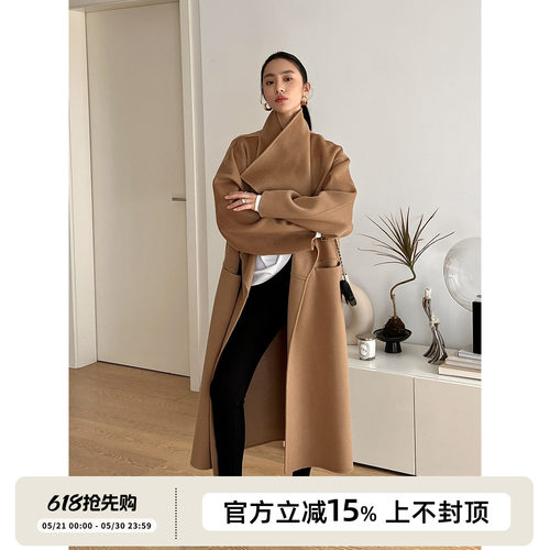 SOTHEA高级手工双面呢翻领大衣
