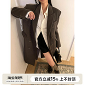 SOTHEA巴黎街头de松弛感 ATHFLOW风羊毛立绒双排扣毛呢大衣外套女