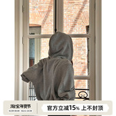 两件套装 SOTHEA 女 裙裤 短裤 时髦短款 春秋高腰连帽休闲灰色卫衣