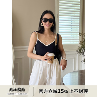 内搭打底女 显瘦设计感小众复古撞色吊带修身 SOTHEA 时髦百搭修身