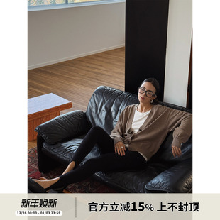 v领针织开衫 SOTHEA LADY全羊毛前后两穿短款 CHIC 上衣 MODERN