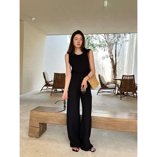 背心连体裤 SOTHEA经典 版 型纸片人随性显瘦长腿垂坠感无袖 女 连衣裤