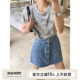 SOTHEA 夏日B备chao百搭全棉牛仔A字短裙法式 复古半身裙百搭短裙