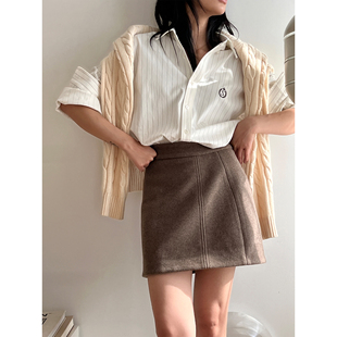 时髦刺绣条纹衬衫 SOTHEA 今季 大热B入款 韩国进口厚棉版