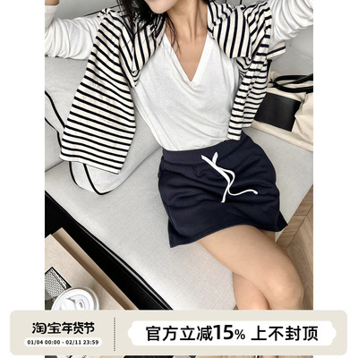 ATHFIOW时髦运动风卫衣布半身裙