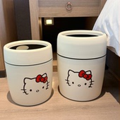 新款 加厚垃圾桶家用客厅卧室简约废纸篓大容量高颜值创意圆卫生桶