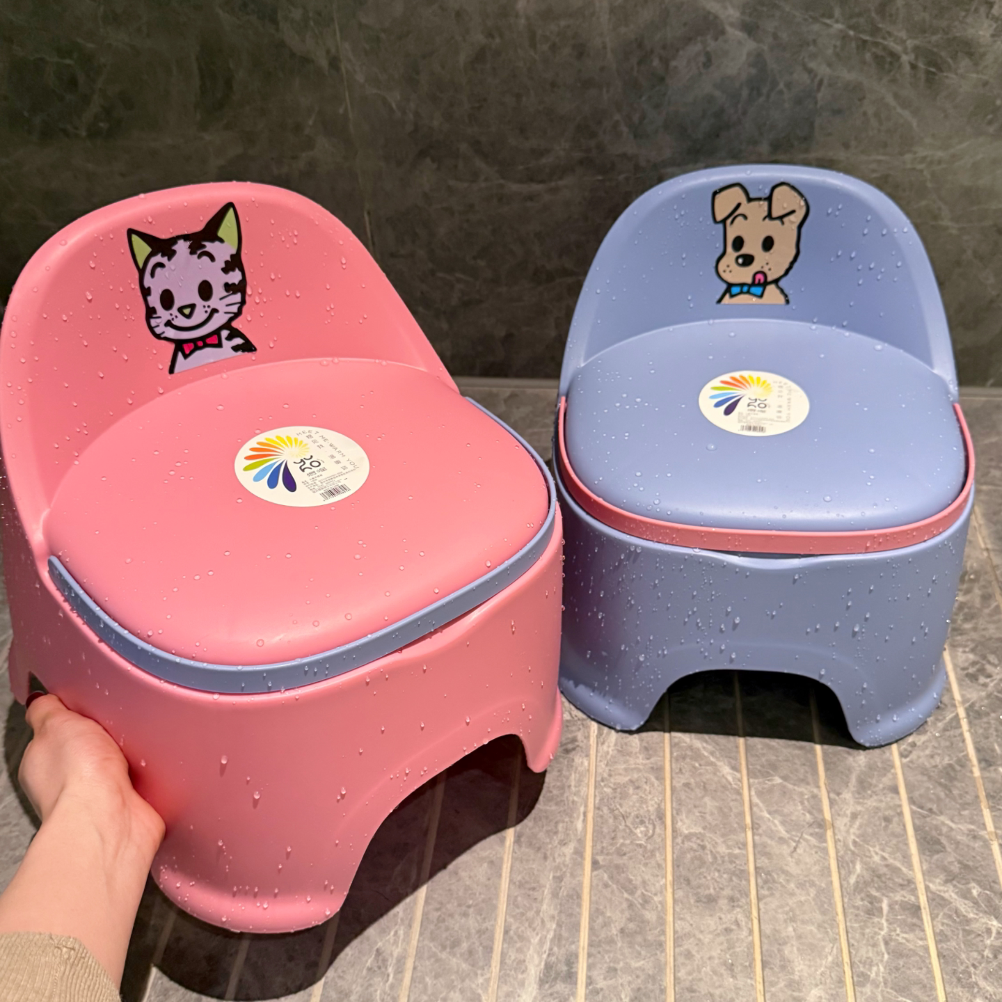 卡通儿童靠背手提换鞋凳防摔图片