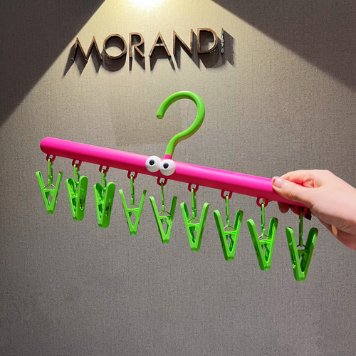 袜子内衣一字晾衣架多夹子晾晒架