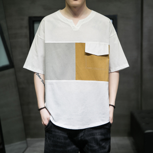 复古新款唐装夏季短袖T恤风汉服潮刺锈A227-T2106-P55