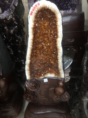 天然黄晶洞摆件天然黄水晶玛瑙洞招财镇宅摆件收藏礼品44.65公斤