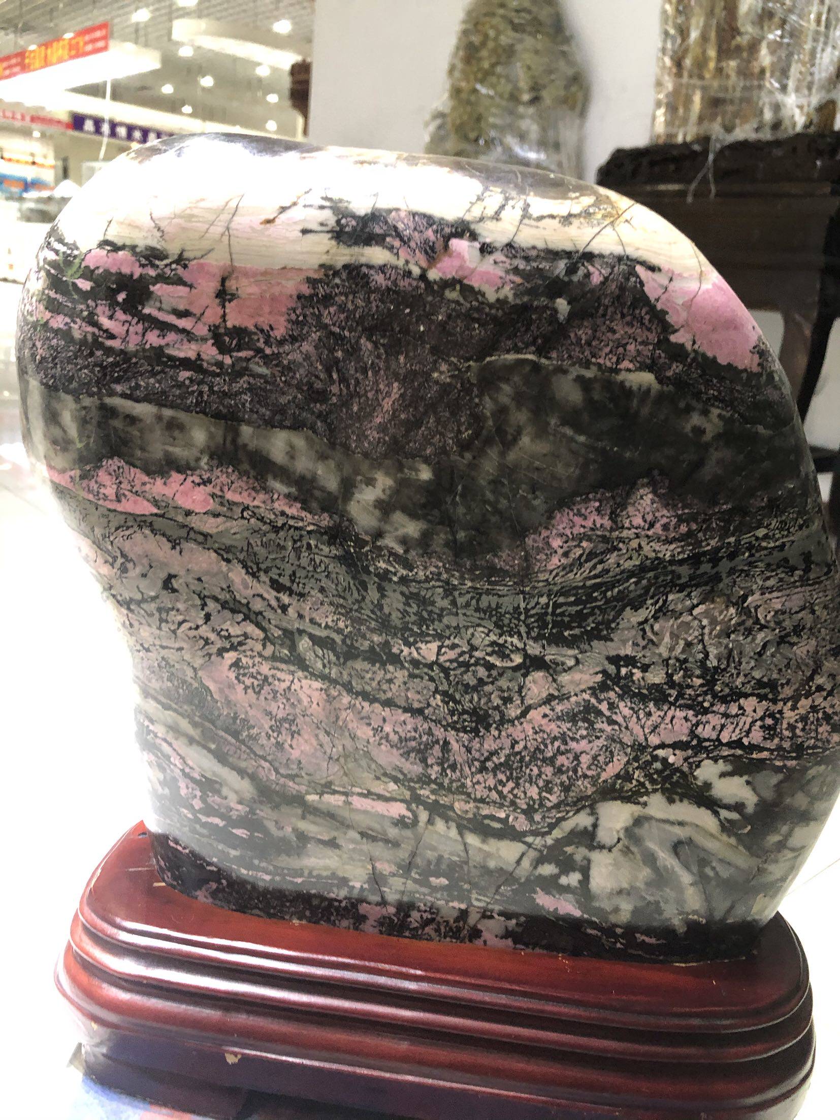 天然奇石收藏台湾桃花玉石玫瑰石原石国之瑰宝20.8公斤