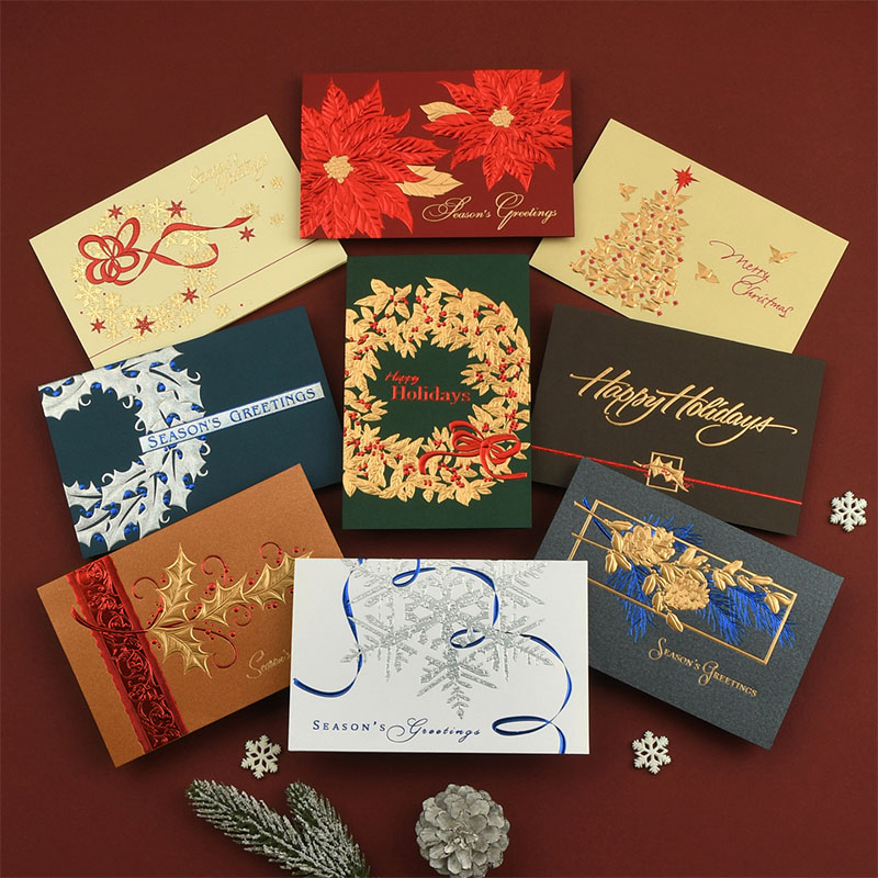 跨境圣诞贺卡韩国创意可爱带信封圣诞节儿童祝福卡片定制