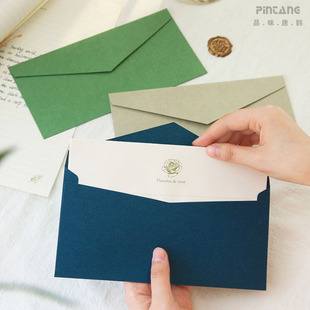 里纸信封信纸套装复古情书加厚手写信高级感明信片袋火漆蜡印章浪漫烫金信封定制