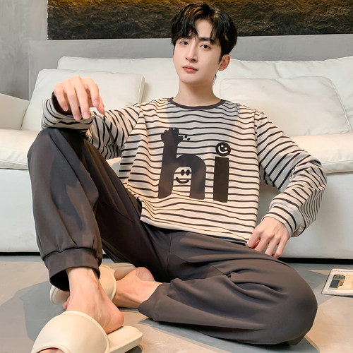 男士加大码青少年中学生全棉睡衣