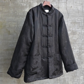 男装 唐装 原创立领羊绒棉衣棉袄冬季 保暖外套提花中国风复古大码