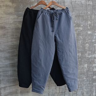 棉麻棉花长裤 型打坐青春时尚 棉裤 休闲宽松版 流行帅 哈伦裤 原创冬季