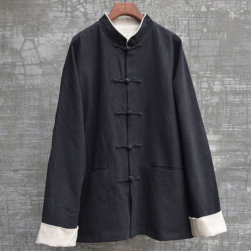 三世一木立领长袖复古中国风外套