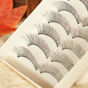 台湾纯手工假睫毛218棉线梗超自然长款 裸妆浓密仿真眼睫毛精品