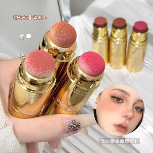 双头腮红棒胭脂棒奶油膏体红润膨胀眼影饱和膏状面部彩妆哑光