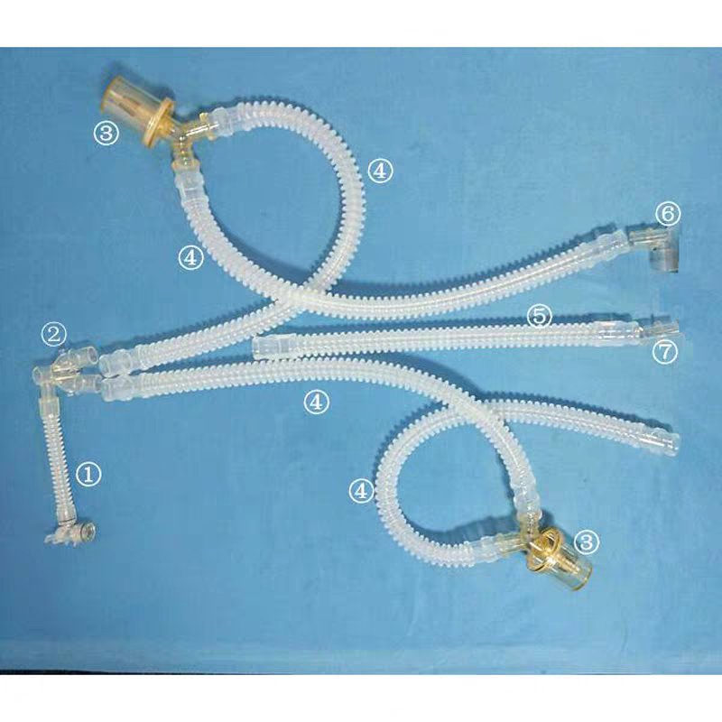 重复式有创呼吸机管路呼吸回路/硅胶螺纹管/可高温高压消毒灭菌