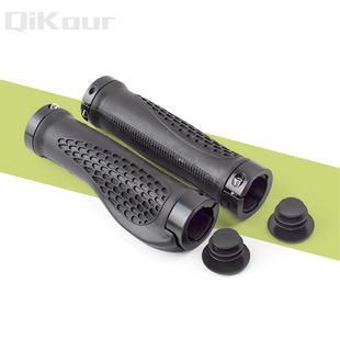 肉球防滑把套 双边锁死 山地车 自行车把套超柔软 彩色环黑色把套