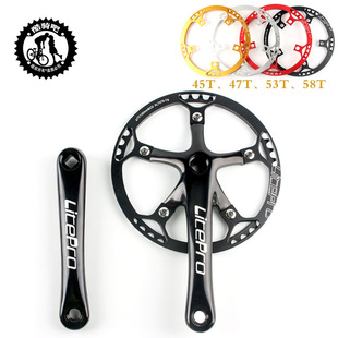 公路车小轮车折叠车45t47T53T56T58T齿单盘单片牙盘齿 光盘 曲柄