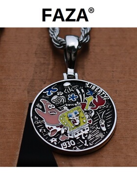 欧美海绵宝宝胖大星吊坠卡通项链