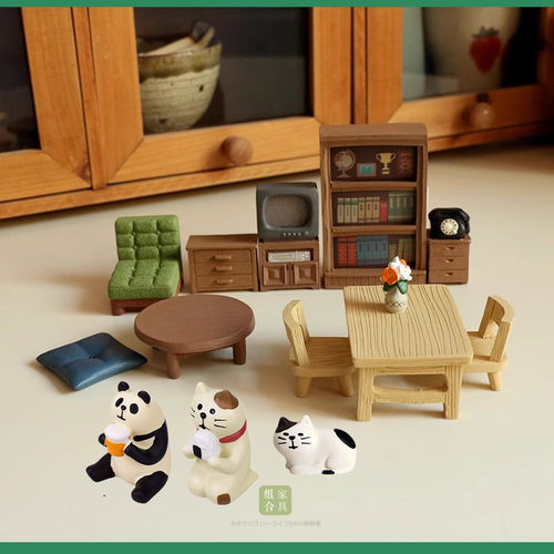 DIY微缩模型仿真桌椅小摆件zakka