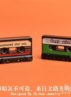 微缩模型桌面复古摆件仿真小家具 怀旧歌曲慈带Diy配件冰箱贴配饰