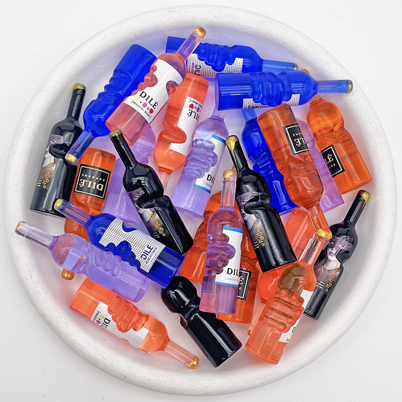 微缩食玩场景模型迷你仿真天使之手酒瓶 手机壳奶油胶树脂diy配件