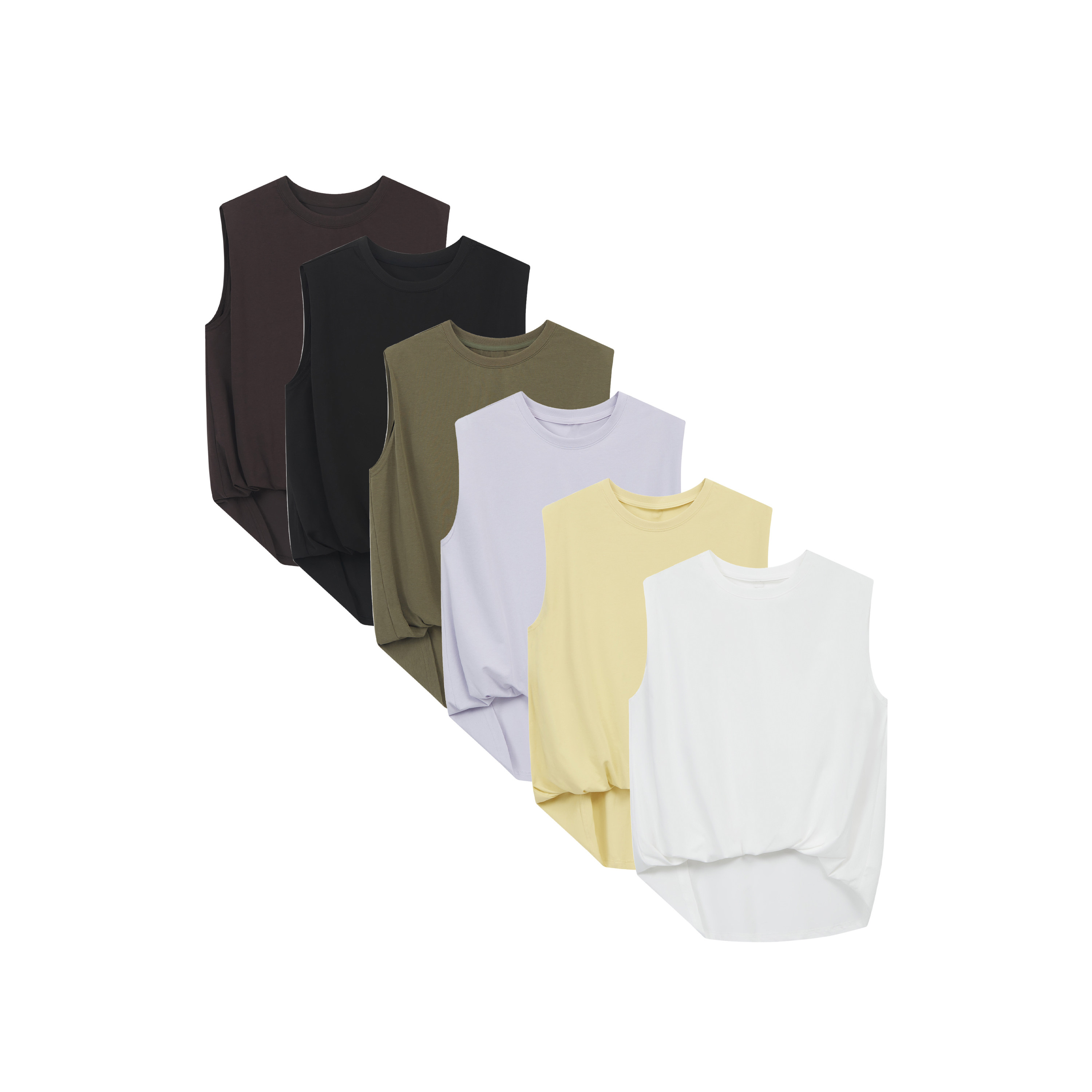 浪花背心   2025夏季新款宽松无袖简约纯色T恤小众短款上衣女,女装/女士精品,背心吊带,淘宝优惠券,粉丝福利购,淘宝优惠卷