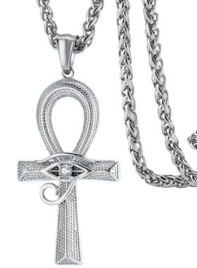 古埃及荷鲁斯之眼安卡十字架项链