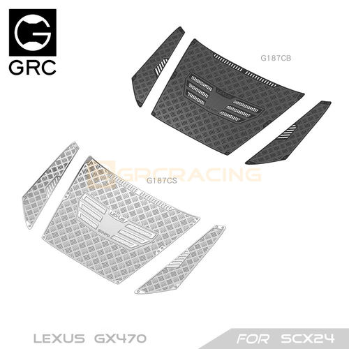 GRC SCX24 雷克萨斯机盖不锈钢装饰片仿真车壳金属 #G187CS/B