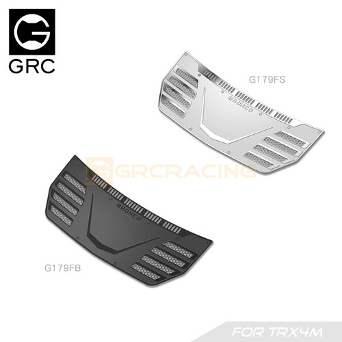 GRC TRX4M 烈马机盖装饰件F款 不锈钢仿真车壳金属保护#G179FS/B