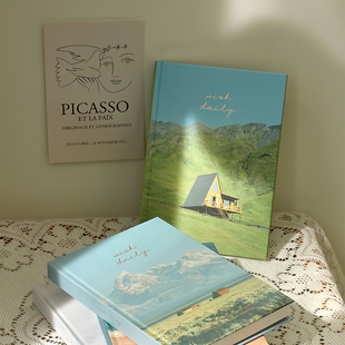 2天1页日程本手账记事本 dot简洁万年型日记本自填式 韩国Dash and