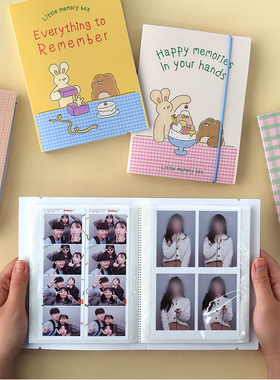 韩国monolike可爱卡通四宫格6寸照片相册门票贴纸明信片收纳本册