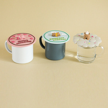 Dailylike韩国可爱卡通硅胶杯盖小熊防尘通用水杯马克杯盖子配件