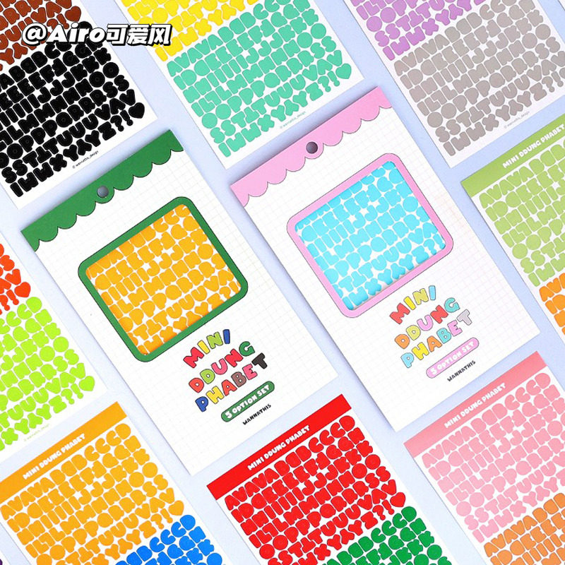 wannathis字母贴纸拼贴素材5张