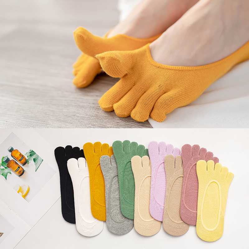 船袜夏季女抗菌隐形五指袜分指