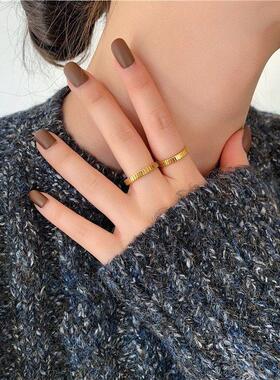 欧美风潮人网红金色INS风简约混