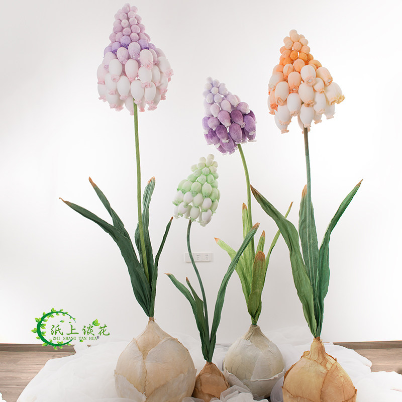 巨型葡萄风信子立体纸花成品商场布置橱窗美陈装饰道具春晚同款花