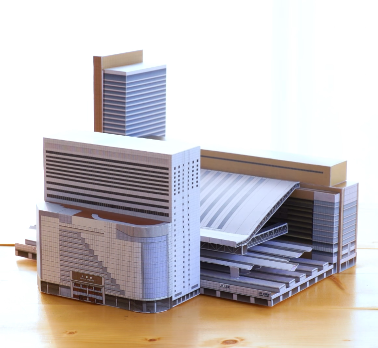 商业大楼写字楼高楼大厦建筑立体纸模型diy手工制作儿童益智折纸