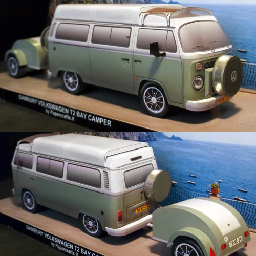 房车旅行车汽车场景立体3d纸模型diy手工制作儿童益智折纸玩具