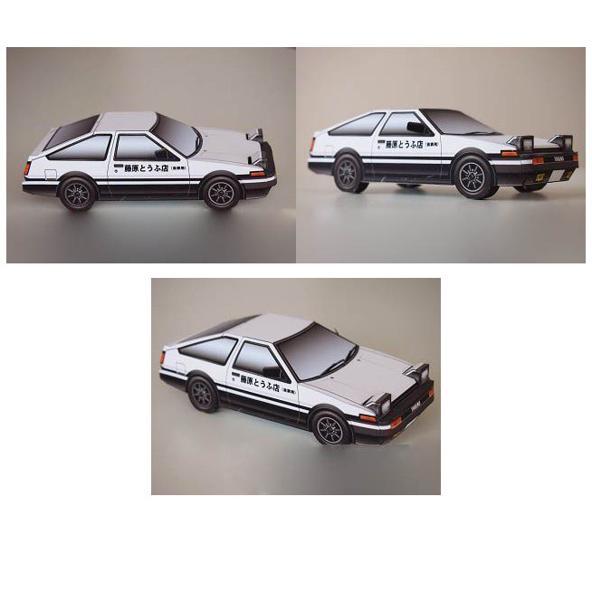 ae86头文字d藤原拓海3d立体纸模型diy手工制作儿童益智折纸玩具