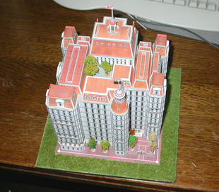 市政大厦高楼大楼建筑3d立体纸模型DIY手工制作儿童折纸益智玩具