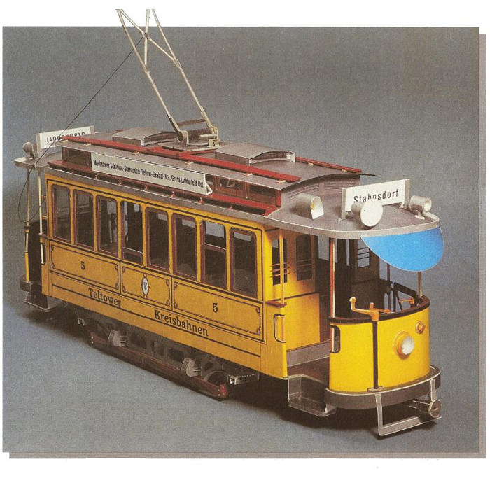 老式电车公交车巴士3d立体纸模型diy手工制作儿童益智折纸玩具