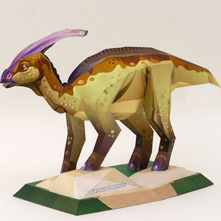 仿真侏罗纪恐龙副栉龙3d立体纸模型diy手工制作儿童折纸3D纸模型,玩具/童车/益智/积木/模型,其他手工制作,淘宝优惠券,粉丝福利购,淘宝优惠卷